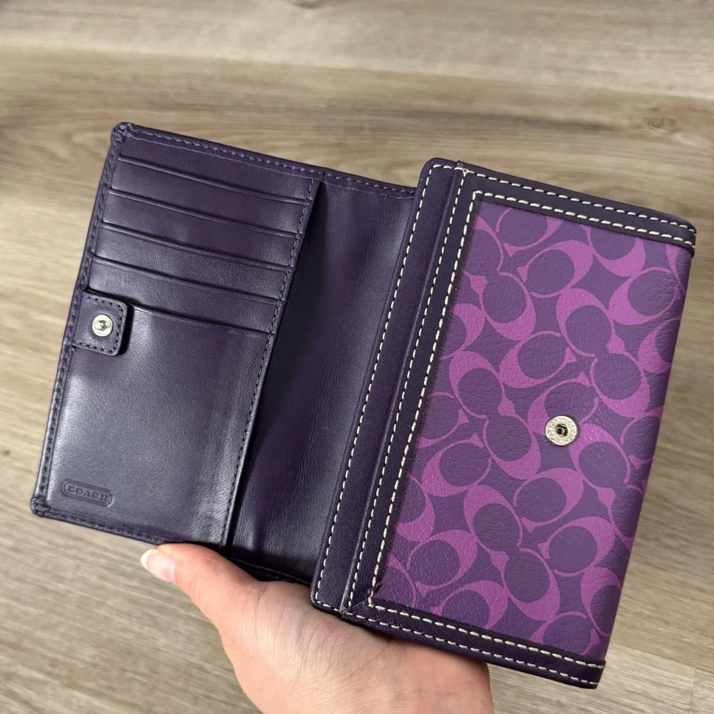 Coach RARE Purple Leather Tote + 5 Matching Accessories | Collector Set - Picture 11 of 16